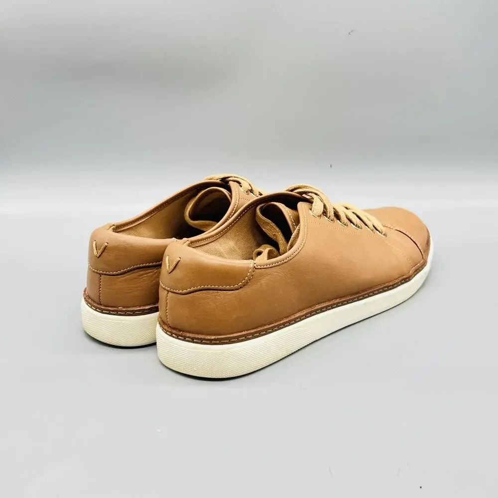 Vionic Shoes Womens 9 Brown Leather Leah Lace Up Walking Sneakers Comfort Casual